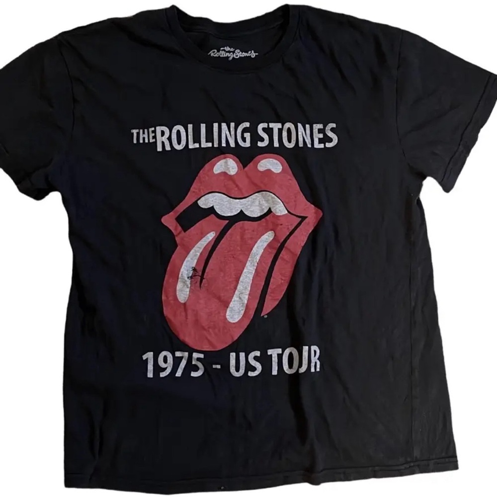 The Rolling Stones Official "1975 US Tour" T Shirt Size Large